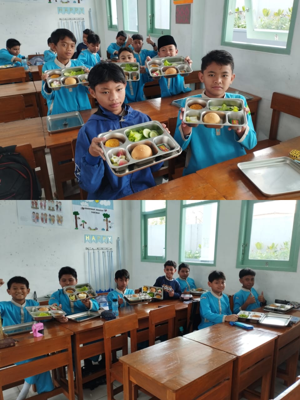 bahagianya dapat makan bergizi